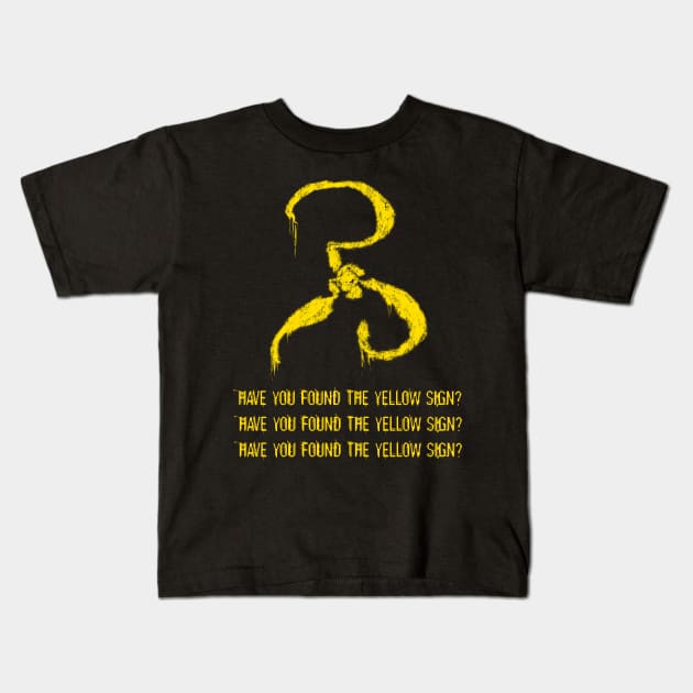 Have you found the Yellow Sign Kids T-Shirt by sandpaperdaisy